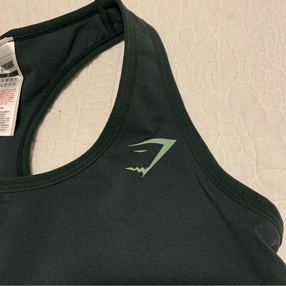Gymshark size Large Fit Seamless sports bra green racerback unpadded - Picture 3 of 8